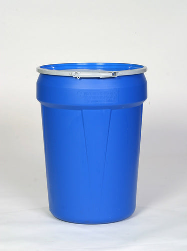 Eagle 30-Gal Drum w /Mtl Lever Band, Blue